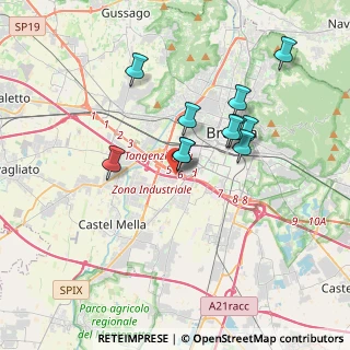 Mappa Via Arcangelo Tadini, 25125 Brescia BS, Italia (3.07818)