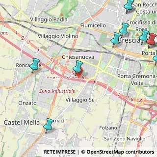 Mappa Via Arcangelo Tadini, 25125 Brescia BS, Italia (3.37545)