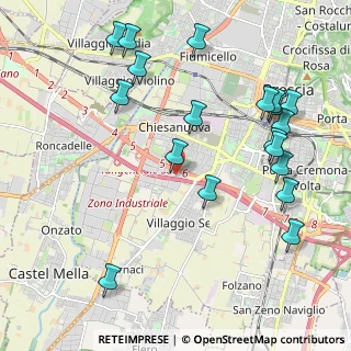 Mappa Via Arcangelo Tadini, 25125 Brescia BS, Italia (2.41421)