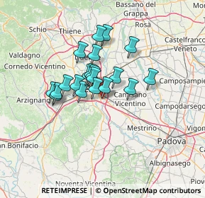 Mappa Via Italia Unita, 36040 Torri di Quartesolo VI, Italia (9.771)