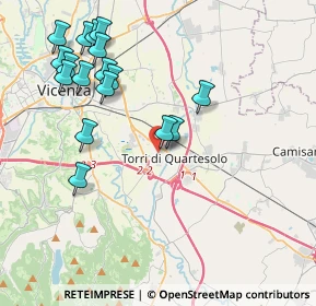 Mappa Via Italia Unita, 36040 Torri di Quartesolo VI, Italia (4.44)