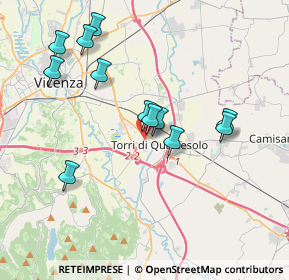 Mappa Via Italia Unita, 36040 Torri di Quartesolo VI, Italia (3.6325)