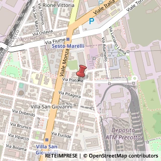 Mappa Via Privata Platone, 8, 20128 Milano, Milano (Lombardia)