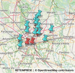 Mappa Via Francesco Ingegnoli, 20093 Cologno Monzese MI, Italia (9.87533)