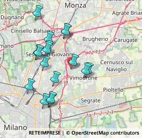 Mappa Via Francesco Ingegnoli, 20093 Cologno Monzese MI, Italia (3.59471)