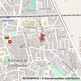 Mappa Via Francesco Crispi,  5, 24058 Romano di Lombardia, Bergamo (Lombardia)
