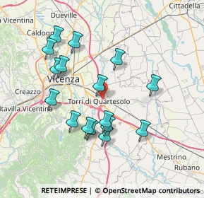 Mappa , 36040 Torri di Quartesolo VI, Italia (7.07938)