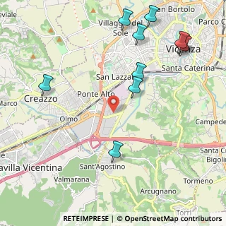 Mappa Viale del Lavoro, 36100 Vicenza VI, Italia (2.82818)