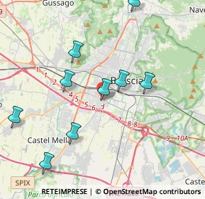 Mappa Via Istria, 25125 Brescia BS, Italia (5.10818)