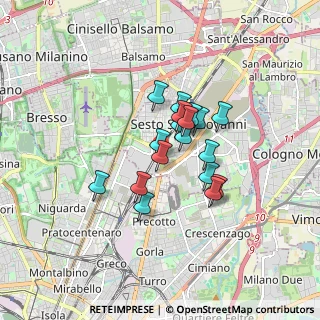Mappa Via Gorizia, 20099 Sesto San Giovanni MI, Italia (1.16833)