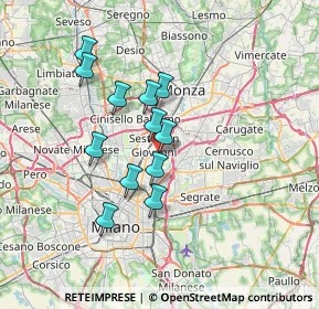 Mappa Via Mantova, 20099 Sesto San Giovanni MI, Italia (5.74667)