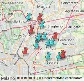 Mappa Via Francesco Baracca, 20093 Cologno Monzese MI, Italia (2.84176)