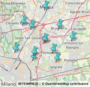 Mappa Via Francesco Baracca, 20093 Cologno Monzese MI, Italia (3.64909)