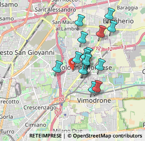 Mappa Via Francesco Baracca, 20093 Cologno Monzese MI, Italia (1.32938)