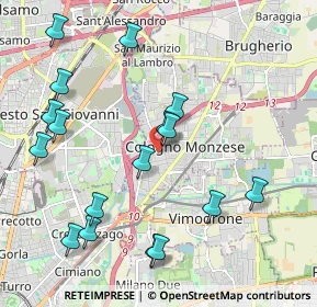 Mappa Via Francesco Baracca, 20093 Cologno Monzese MI, Italia (2.26471)