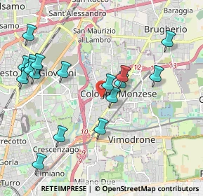 Mappa Via Francesco Baracca, 20093 Cologno Monzese MI, Italia (2.22294)