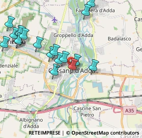 Mappa Via D. Alighieri, 20062 Cassano d'Adda MI, Italia (2.308)