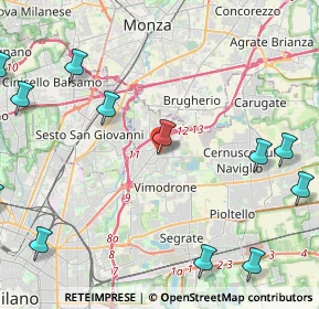 Mappa Via Benedetto Croce, 20093 Cologno Monzese MI, Italia (6.08417)