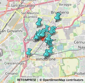 Mappa Via Benedetto Croce, 20093 Cologno Monzese MI, Italia (1.038)