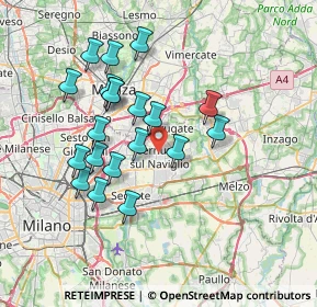 Mappa Via Alessandro Manzoni, 20063 Cernusco sul Naviglio MI, Italia (6.6815)