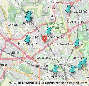 Mappa Via della Stampa, 20026 Novate Milanese MI, Italia (2.61214)
