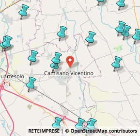 Mappa Via delle Orchidee, 36043 Camisano Vicentino VI, Italia (6.0875)