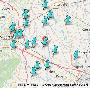 Mappa Via delle Orchidee, 36043 Camisano Vicentino VI, Italia (9.111)