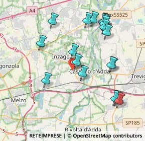 Mappa Via I. Newton, 20062 Cassano d'Adda MI, Italia (4.3735)