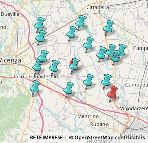 Mappa Via Petrarca, 36043 Camisano Vicentino VI, Italia (7.30526)