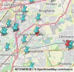 Mappa Via Amerigo Vespucci, 20093 Cologno Monzese MI, Italia (2.8535)