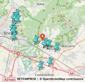 Mappa Via Camillo Benso Conte di Cavour, 25082 Botticino BS, Italia (4.464)