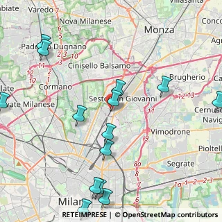 Mappa Via Monte Sabotino, 20099 Sesto San Giovanni MI, Italia (5.37)