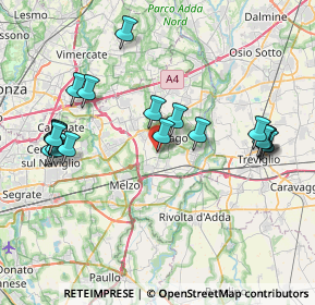 Mappa Viale dei Tigli, 20065 Inzago MI, Italia (8.494)