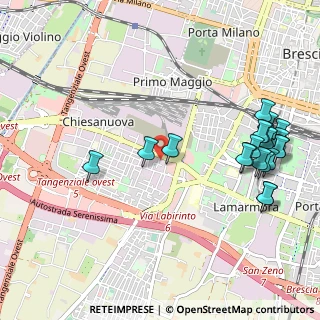 Mappa Via Padova, 25100 Brescia BS, Italia (1.235)