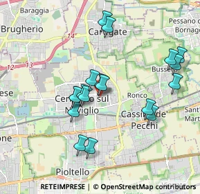 Mappa Via F. Petrarca, 20063 Cernusco sul Naviglio MI, Italia (1.75556)