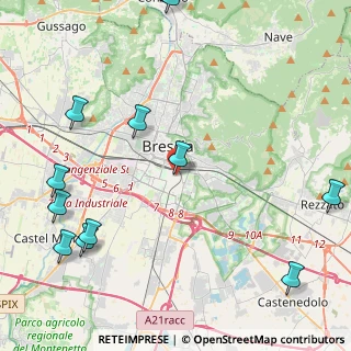 Mappa Via Angelo Zanelli, 25124 Brescia BS, Italia (6.01)