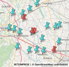Mappa Via delle Ginestre, 36043 Camisano Vicentino VI, Italia (8.849)