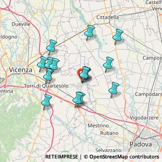 Mappa Via delle Ginestre, 36043 Camisano Vicentino VI, Italia (6.256)