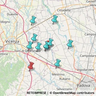 Mappa Via delle Ginestre, 36043 Camisano Vicentino VI, Italia (5.91455)