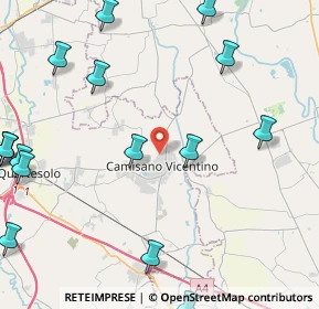 Mappa Via delle Ginestre, 36043 Camisano Vicentino VI, Italia (6.632)