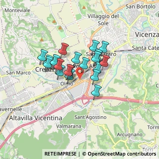 Mappa Via del Commercio, 36100 Vicenza VI, Italia (1.216)