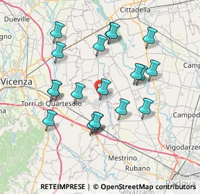 Mappa Via delle Mimose, 36043 Camisano Vicentino VI, Italia (6.93053)