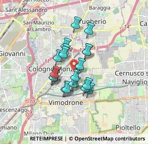 Mappa Via Risorgimento, 20093 Cologno Monzese MI, Italia (1.1675)