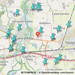Mappa Via A. Volta, 24045 Fara Gera d'Adda BG, Italia (2.8945)
