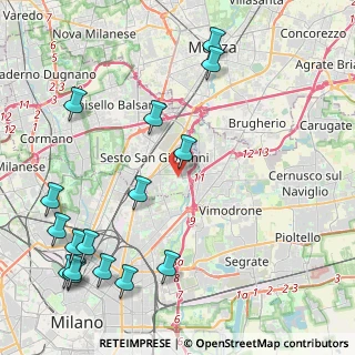 Mappa Piazza della Chiesa, 20099 Sesto San Giovanni MI, Italia (5.6025)