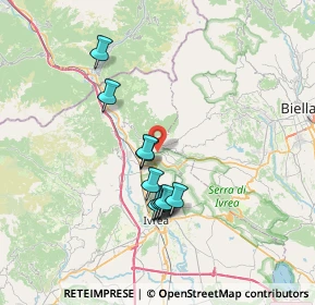 Mappa Via Guglielmo Marconi, 10015 Ivrea TO, Italia (6.03909)