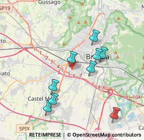 Mappa Via Ancona, 25125 Brescia BS, Italia (4.51636)