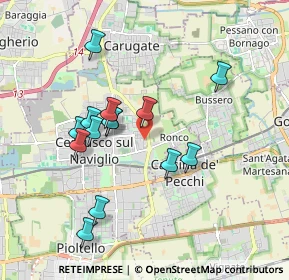 Mappa Via alla Castellana, 20063 Cernusco sul Naviglio MI, Italia (1.71571)