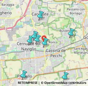 Mappa Via alla Castellana, 20063 Cernusco sul Naviglio MI, Italia (2.68455)