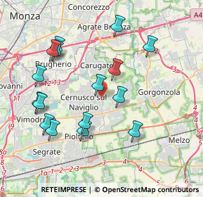 Mappa Via alla Castellana, 20063 Cernusco sul Naviglio MI, Italia (3.97313)